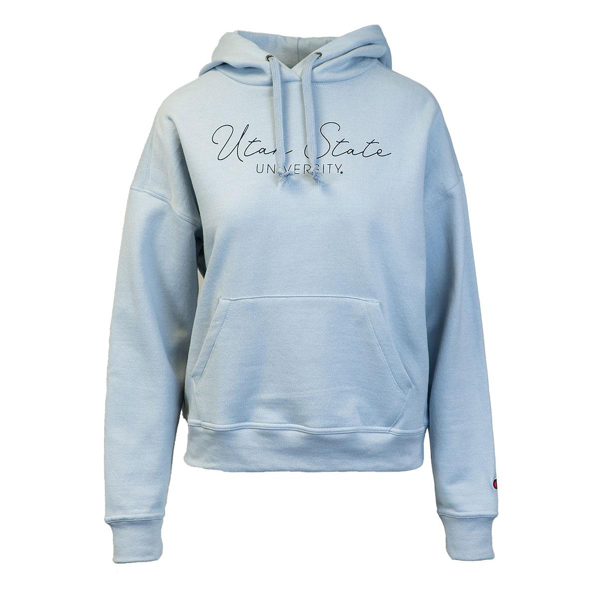 Light blue discount women's champion hoodie